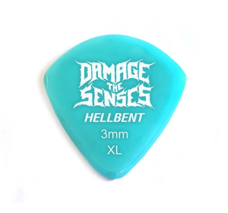 Acrylic Pick - Hellbent 3mm (Aqua) Damage The Senses