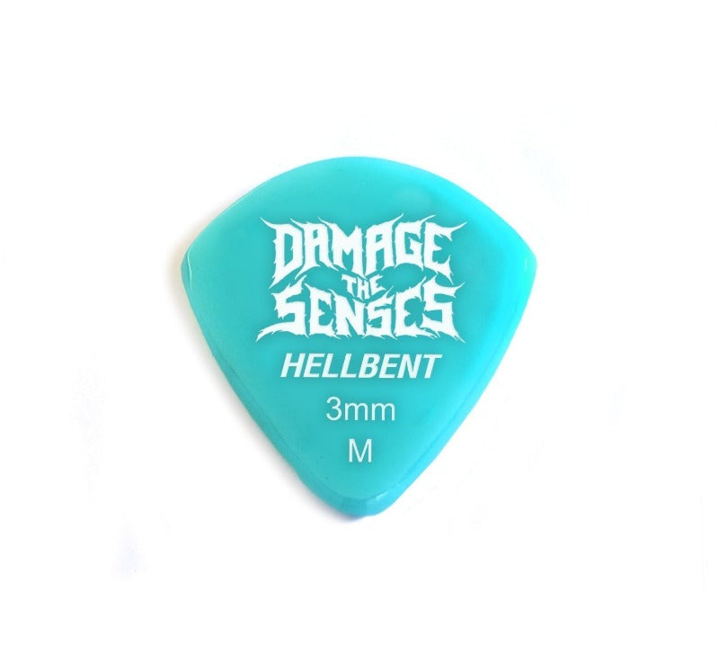 Acrylic Pick - Hellbent 3mm (Aqua) Damage The Senses