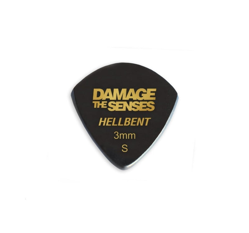 Acrylic Pick - Hellbent 3mm (Black) Damage The Senses