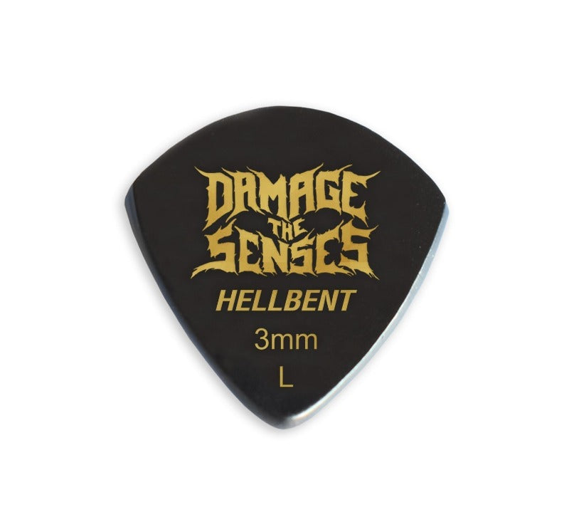 Acrylic Pick - Hellbent 3mm (Black) Damage The Senses