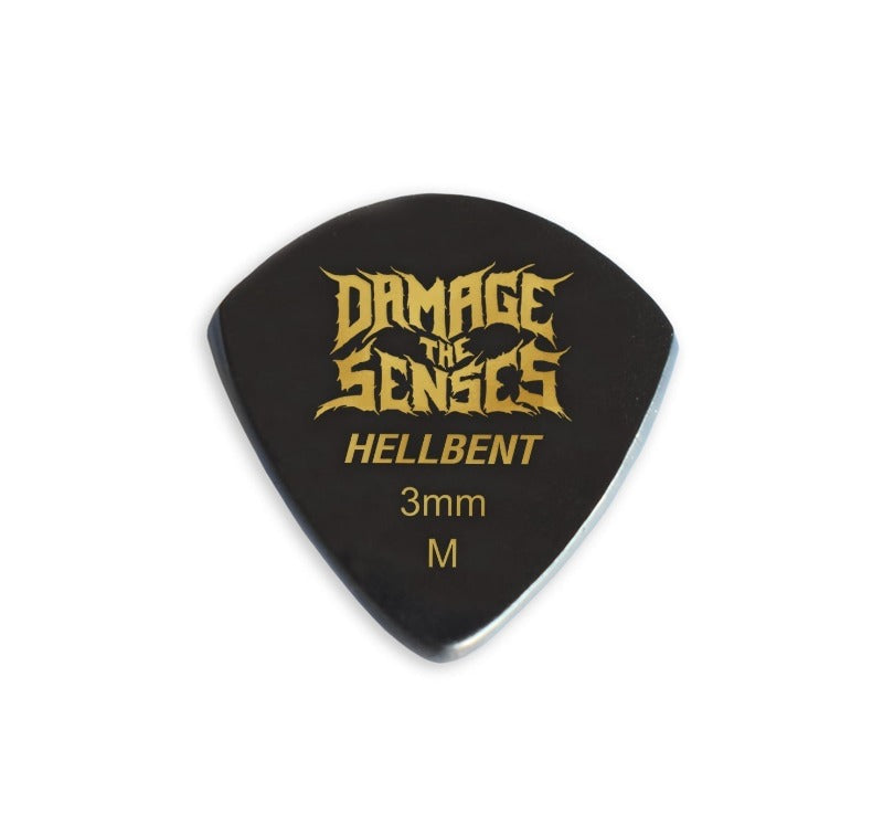 Acrylic Pick - Hellbent 3mm (Black) Damage The Senses