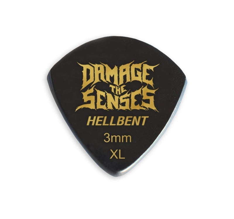 Acrylic Pick - Hellbent 3mm (Black) Damage The Senses