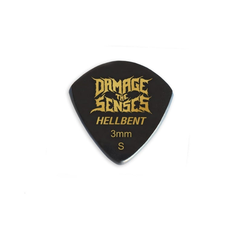 Acrylic Pick - Hellbent 3mm (Black) Damage The Senses