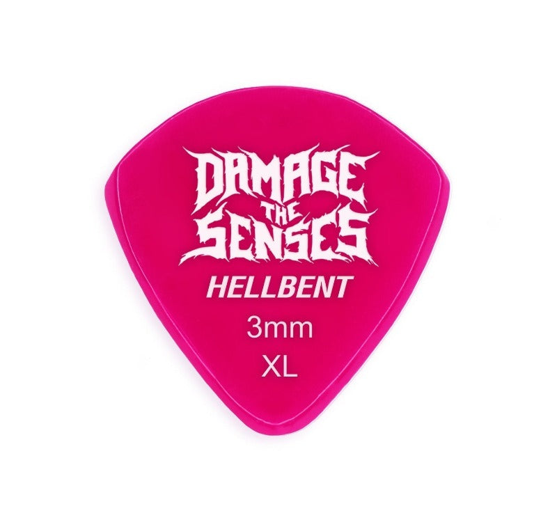 Acrylic Pick - Hellbent 3mm (Fuschia) Damage The Senses