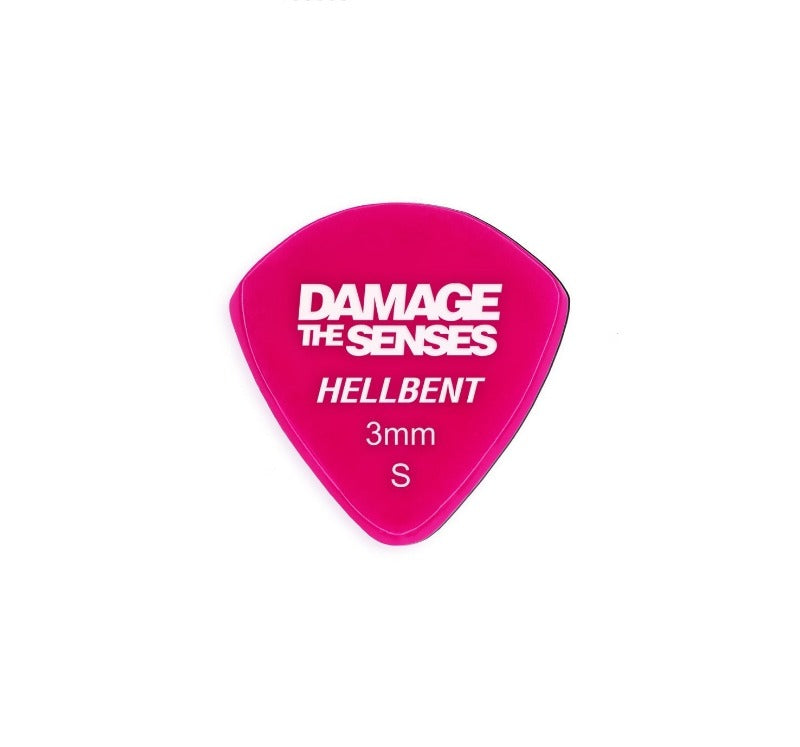 Acrylic Pick - Hellbent 3mm (Fuschia) Damage The Senses