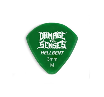 Acrylic Pick - Hellbent 3mm (Green) Damage The Senses