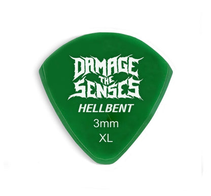 Acrylic Pick - Hellbent 3mm (Green) Damage The Senses