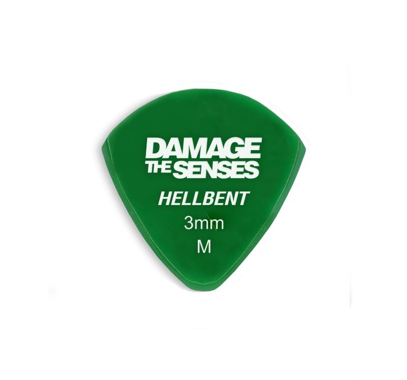 Acrylic Pick - Hellbent 3mm (Green) Damage The Senses