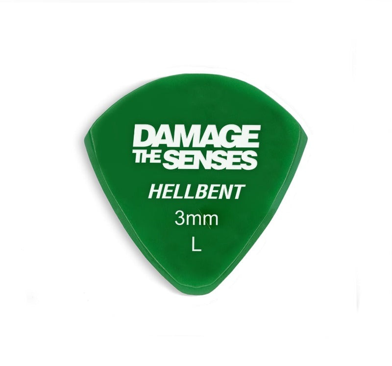 Acrylic Pick - Hellbent 3mm (Green) Damage The Senses