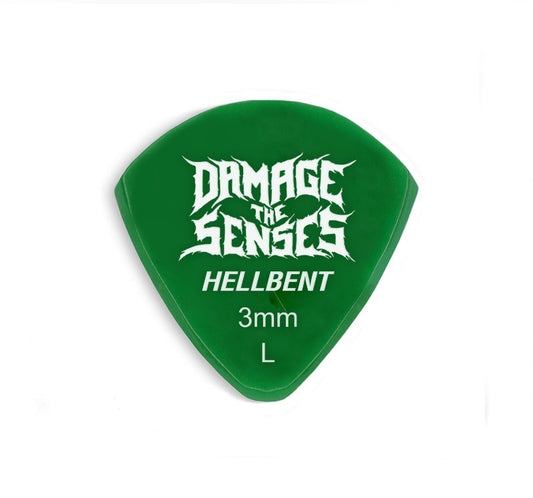 Acrylic Pick - Hellbent 3mm (Green) Damage The Senses