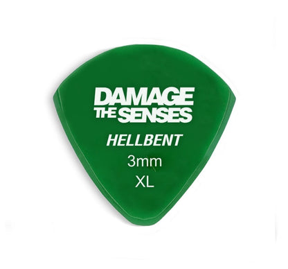 Acrylic Pick - Hellbent 3mm (Green) Damage The Senses