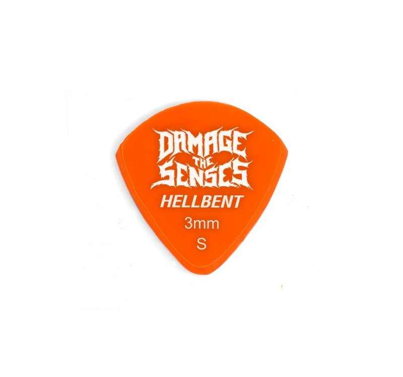 Acrylic Pick - Hellbent 3mm (Orange) Damage The Senses