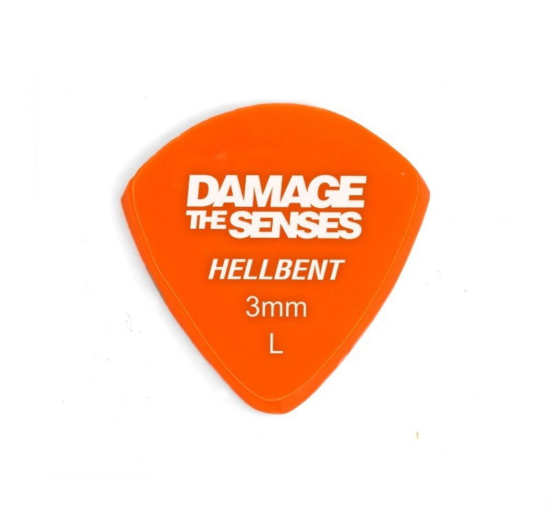 Acrylic Pick - Hellbent 3mm (Orange) Damage The Senses