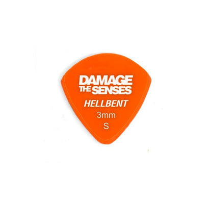 Acrylic Pick - Hellbent 3mm (Orange) Damage The Senses