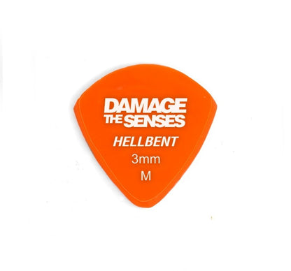 Acrylic Pick - Hellbent 3mm (Orange) Damage The Senses