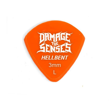 Acrylic Pick - Hellbent 3mm (Orange) Damage The Senses