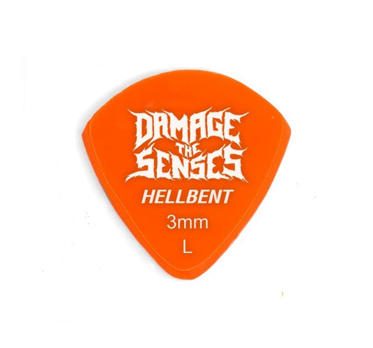 Acrylic Pick - Hellbent 3mm (Orange) Damage The Senses