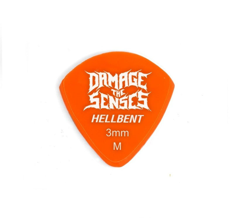 Acrylic Pick - Hellbent 3mm (Orange) Damage The Senses