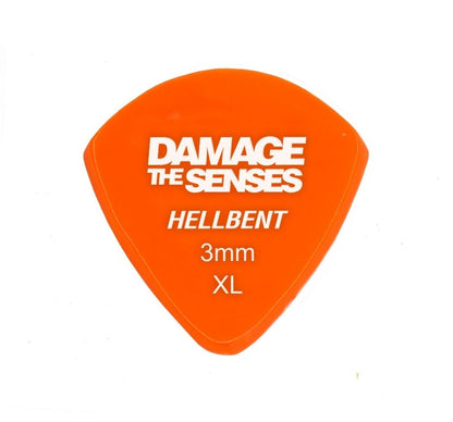 Acrylic Pick - Hellbent 3mm (Orange) Damage The Senses