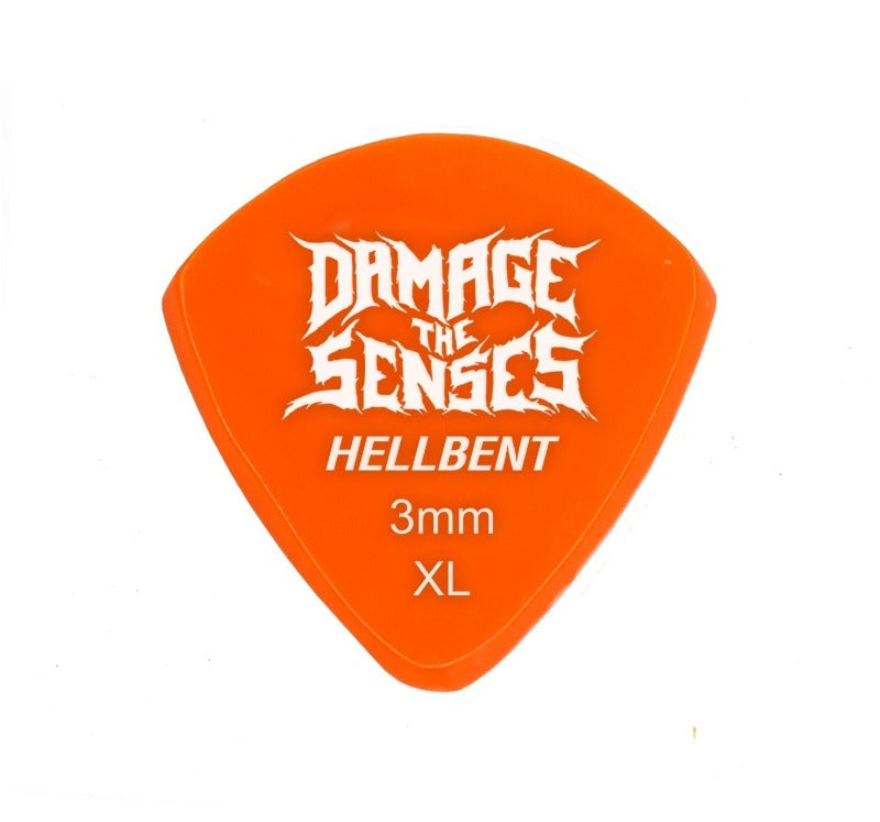 Acrylic Pick - Hellbent 3mm (Orange) Damage The Senses