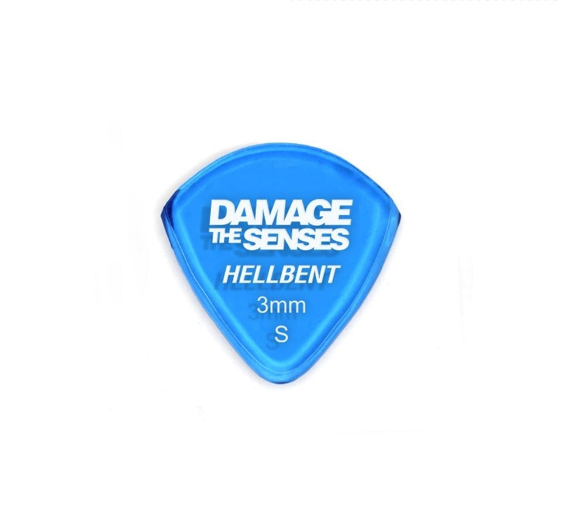 Acrylic Pick - Hellbent 3mm (Trans Blue) Damage The Senses