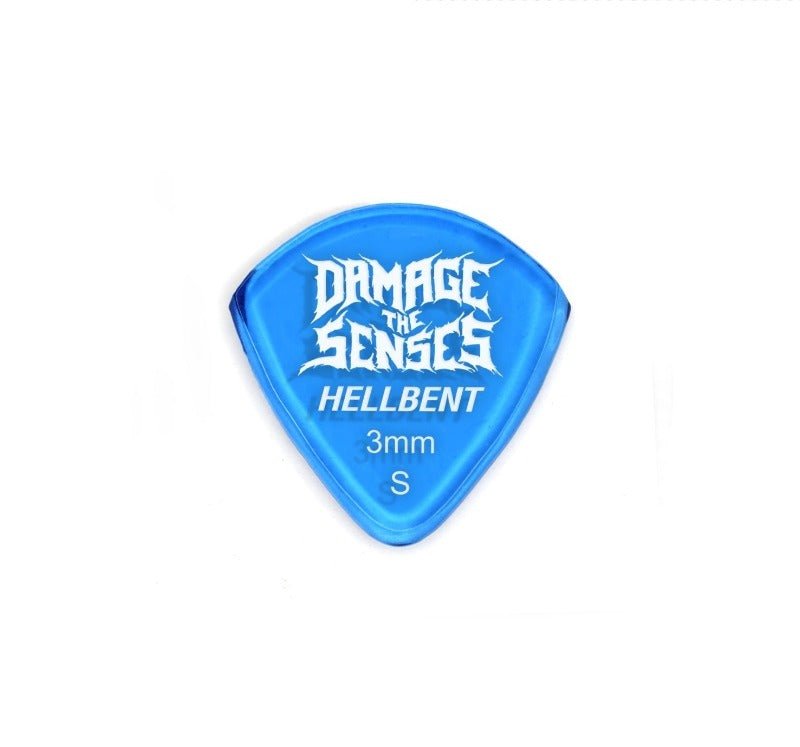 Acrylic Pick - Hellbent 3mm (Trans Blue) Damage The Senses