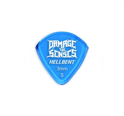 Acrylic Pick - Hellbent 3mm (Trans Blue) Damage The Senses