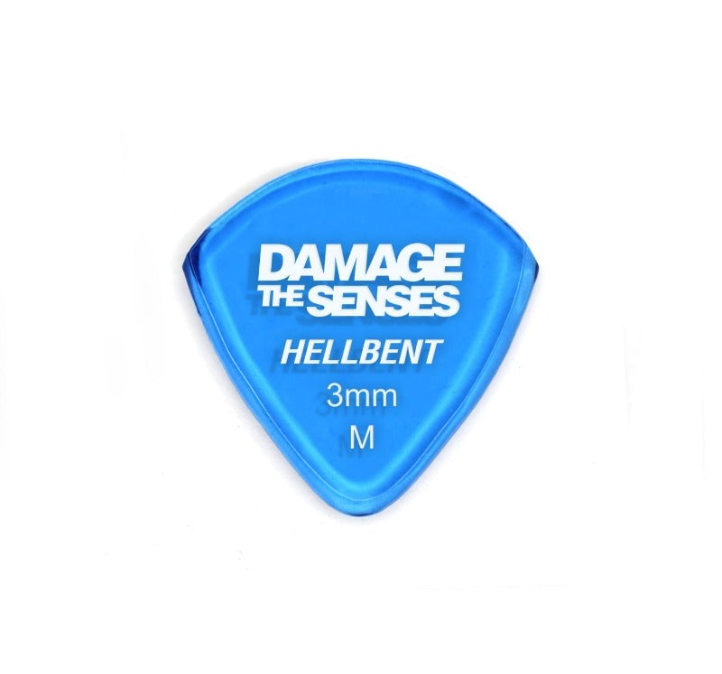 Acrylic Pick - Hellbent 3mm (Trans Blue) Damage The Senses