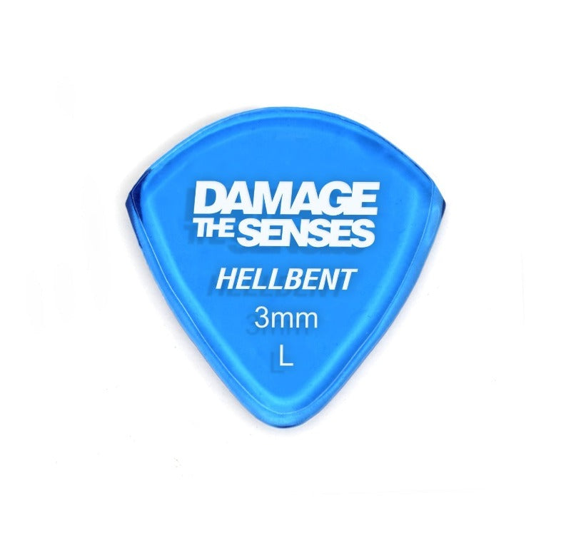 Acrylic Pick - Hellbent 3mm (Trans Blue) Damage The Senses