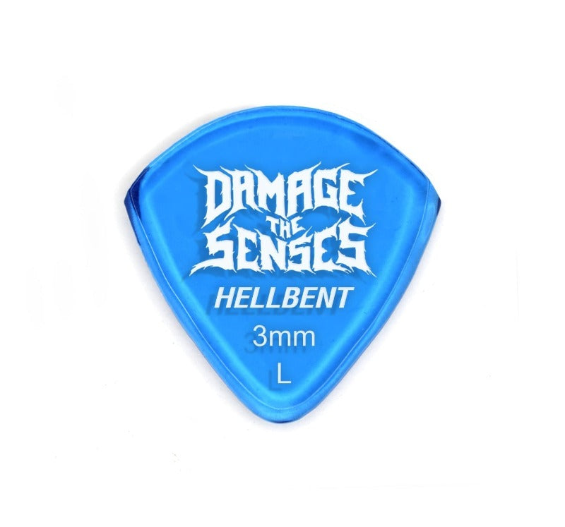 Acrylic Pick - Hellbent 3mm (Trans Blue) Damage The Senses