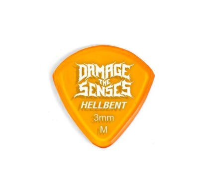 Acrylic Pick - Hellbent 3mm (Trans Orange) Damage The Senses