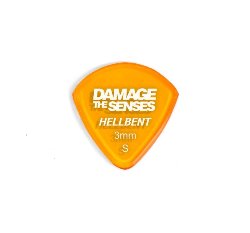 Acrylic Pick - Hellbent 3mm (Trans Orange) Damage The Senses