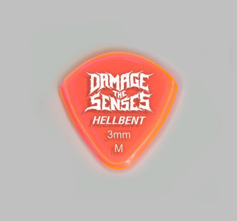 Acrylic Pick - Hellbent 3mm (Trans Pink) Damage The Senses