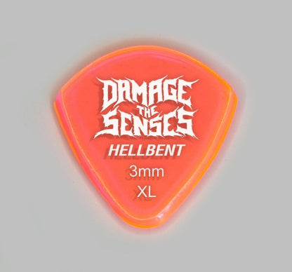 Acrylic Pick - Hellbent 3mm (Trans Pink) Damage The Senses