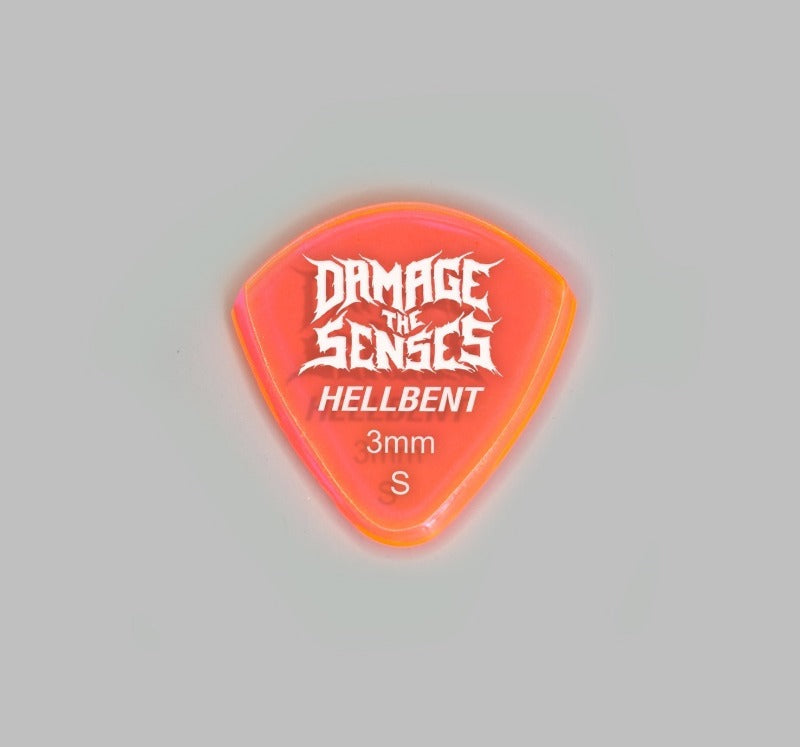 Acrylic Pick - Hellbent 3mm (Trans Pink) Damage The Senses