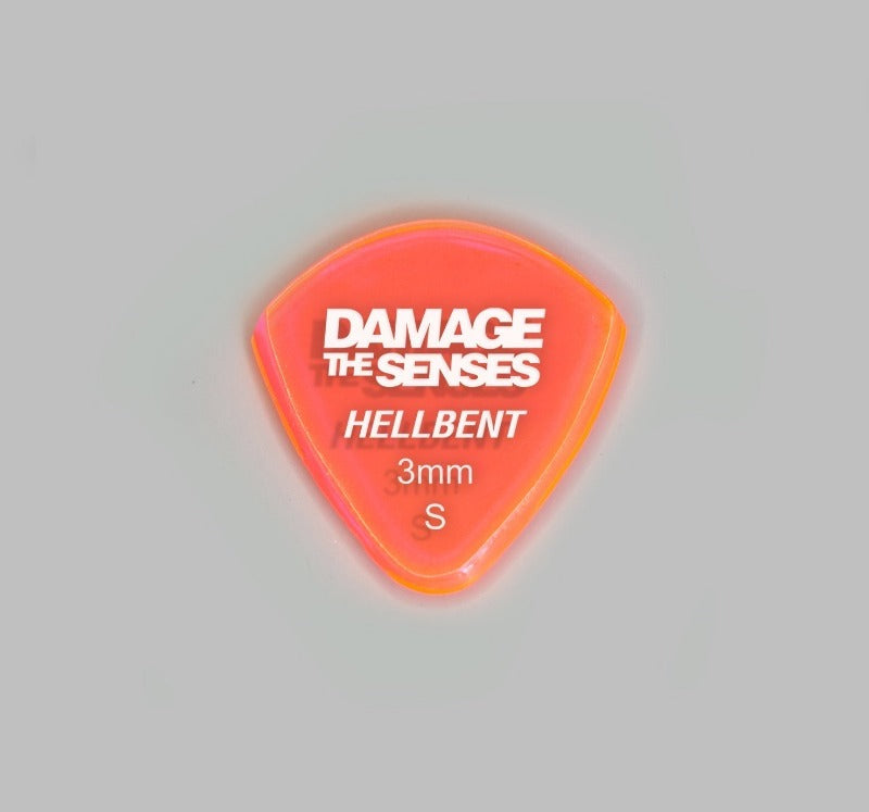 Acrylic Pick - Hellbent 3mm (Trans Pink) Damage The Senses