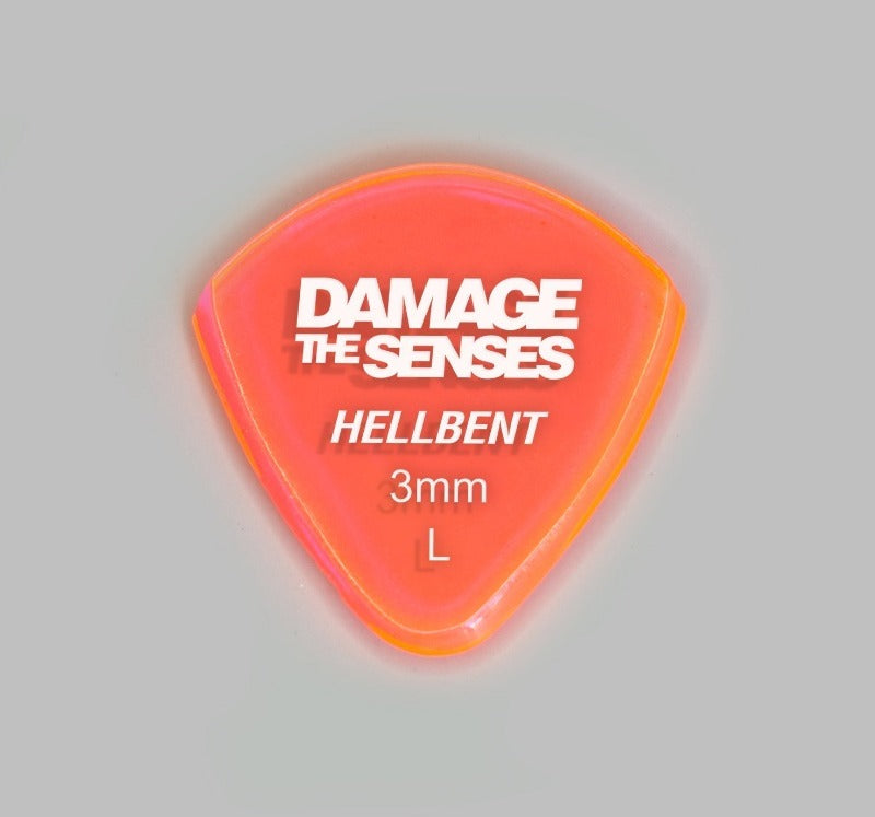 Acrylic Pick - Hellbent 3mm (Trans Pink) Damage The Senses