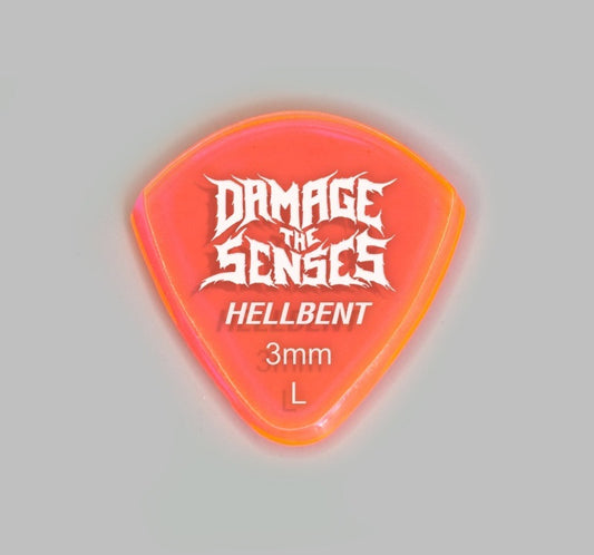 Acrylic Pick - Hellbent 3mm (Trans Pink) Damage The Senses