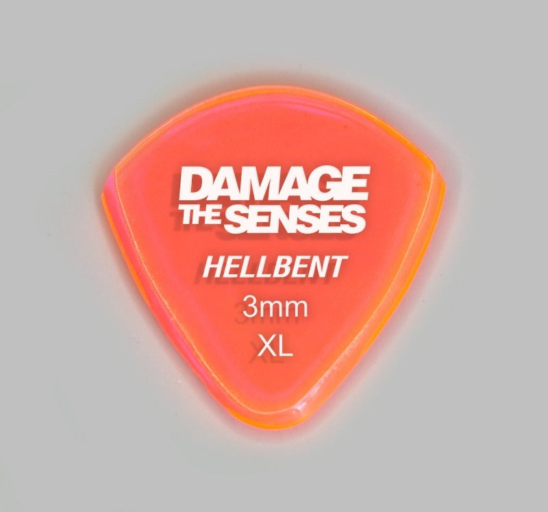 Acrylic Pick - Hellbent 3mm (Trans Pink) Damage The Senses