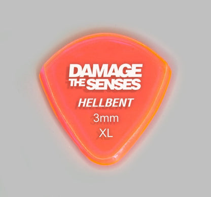 Acrylic Pick - Hellbent 3mm (Trans Pink) Damage The Senses