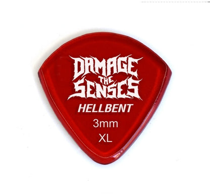 Acrylic Pick - Hellbent 3mm (Trans Red) Damage The Senses