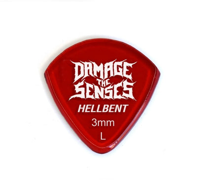 Acrylic Pick - Hellbent 3mm (Trans Red) Damage The Senses