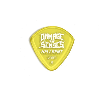 Acrylic Pick - Hellbent 3mm (Trans Yellow) Damage The Senses