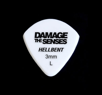 Acrylic Pick - Hellbent 3mm (White) Damage The Senses