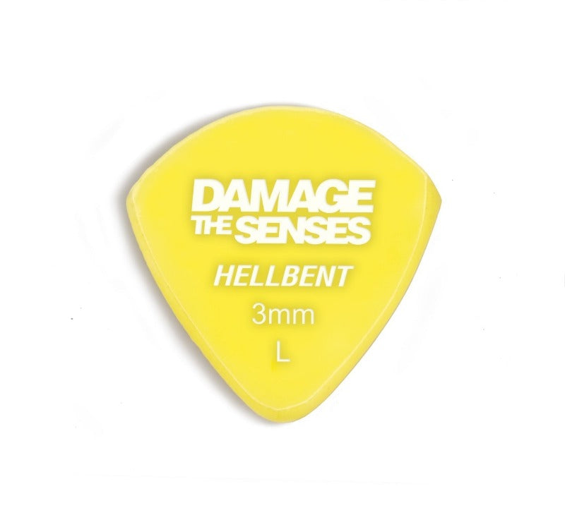 Acrylic Pick - Hellbent 3mm (Yellow) Damage The Senses