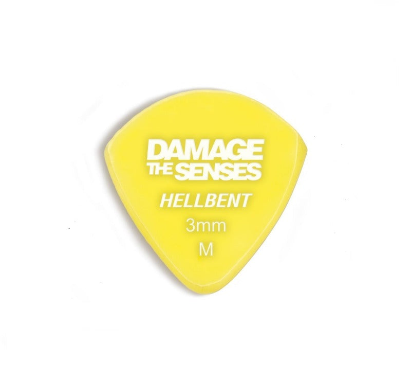 Acrylic Pick - Hellbent 3mm (Yellow) Damage The Senses