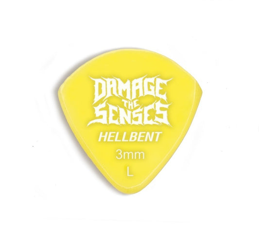 Acrylic Pick - Hellbent 3mm (Yellow) Damage The Senses