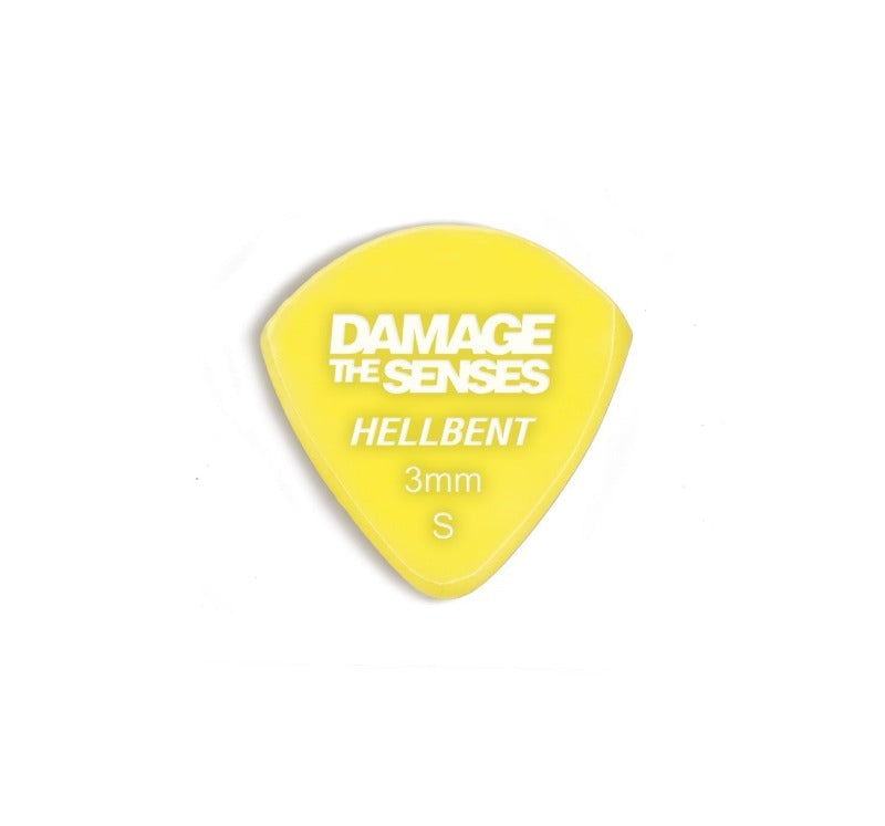 Acrylic Pick - Hellbent 3mm (Yellow) Damage The Senses