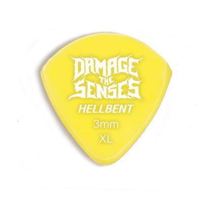 Acrylic Pick - Hellbent 3mm (Yellow) Damage The Senses