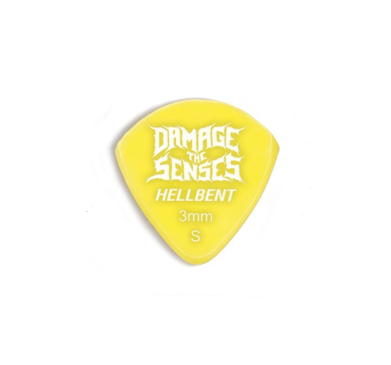 Acrylic Pick - Hellbent 3mm (Yellow) Damage The Senses